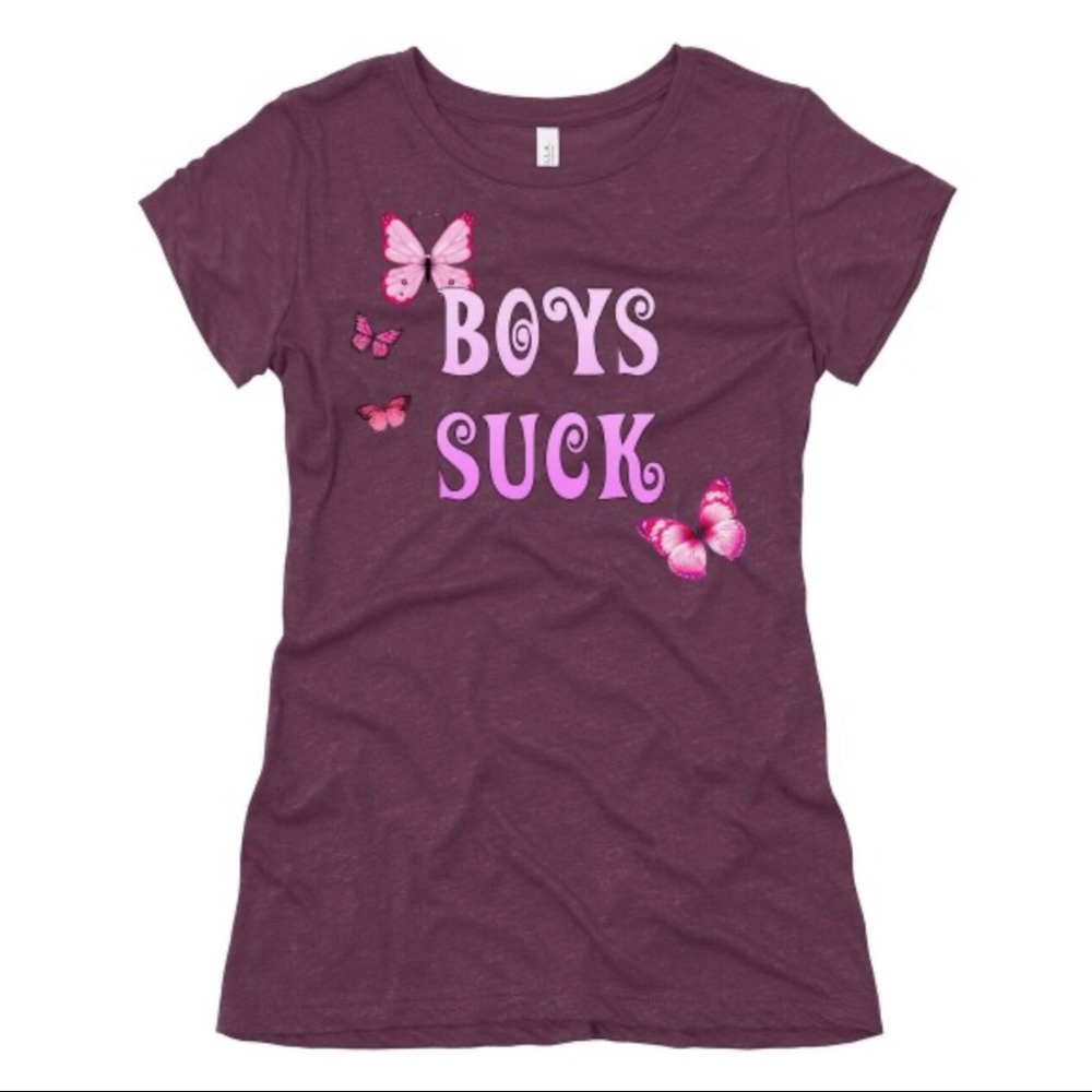 💗my original design💗 NWT Boys Suck tee